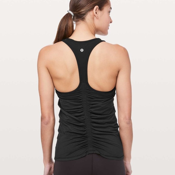lululemon athletica Tops - Lululemon Black Ruche of Adrenaline Tank Top 6